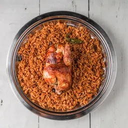 نص حبة شواية على الحطب مع أرز أمريكي